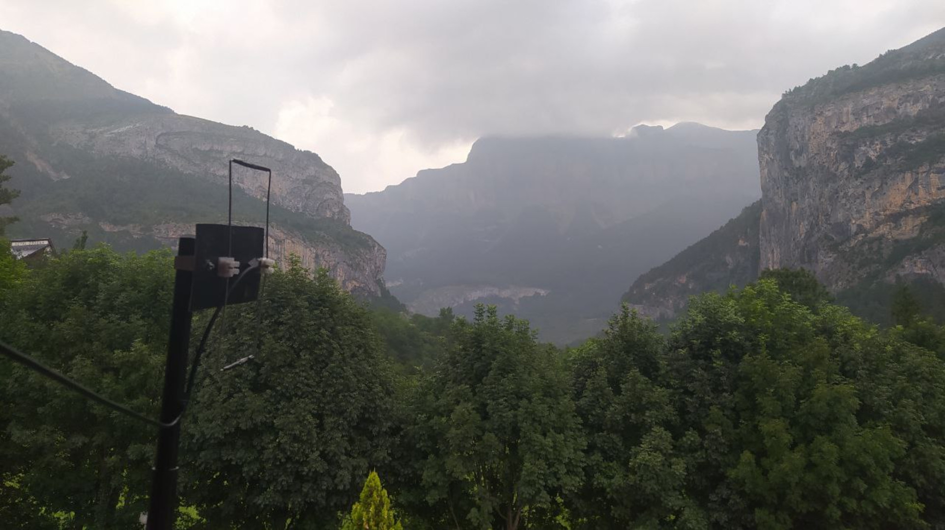 Antena moxon alambre. Vista desde Torla.